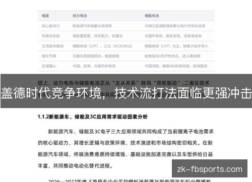 盖德时代竞争环境,技术流打法面临更强冲击 盖德时代竞争环境,技术流打法面临更强冲击